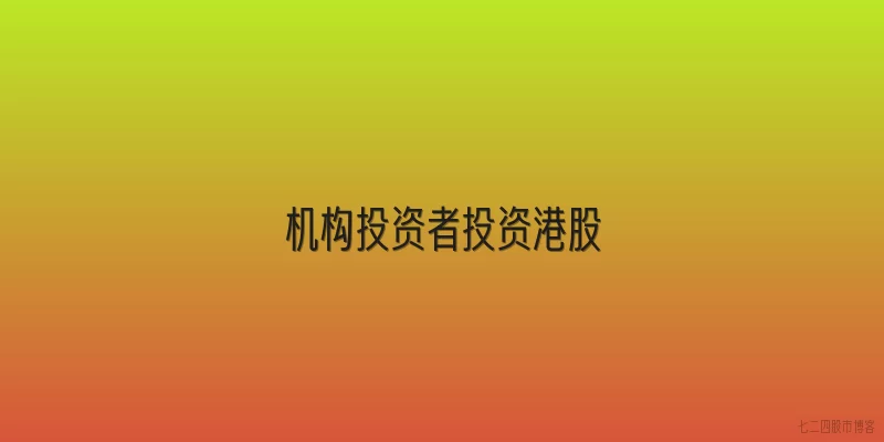 机构投资者投资港股