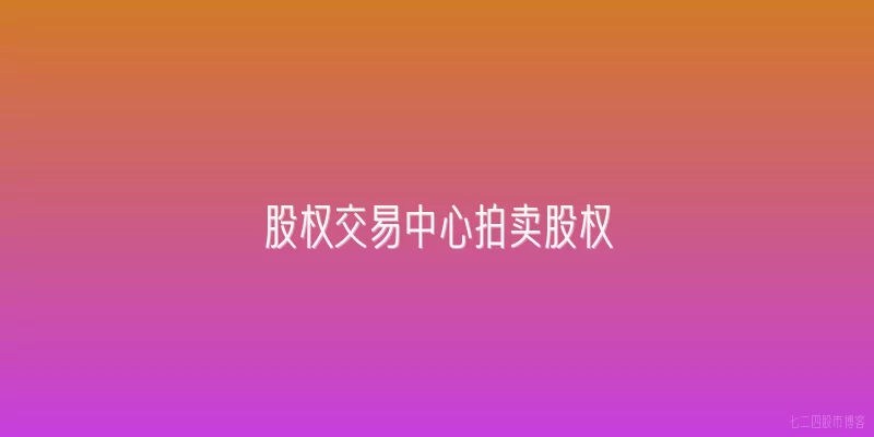 股权交易中心拍卖股权