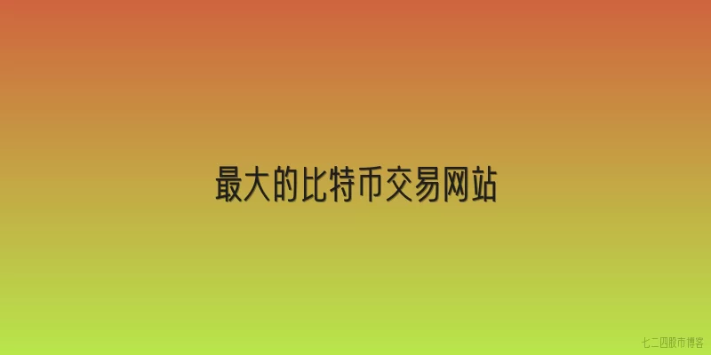 最大的比特币交易网站
