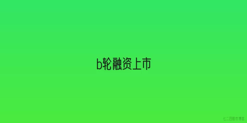 b轮融资上市