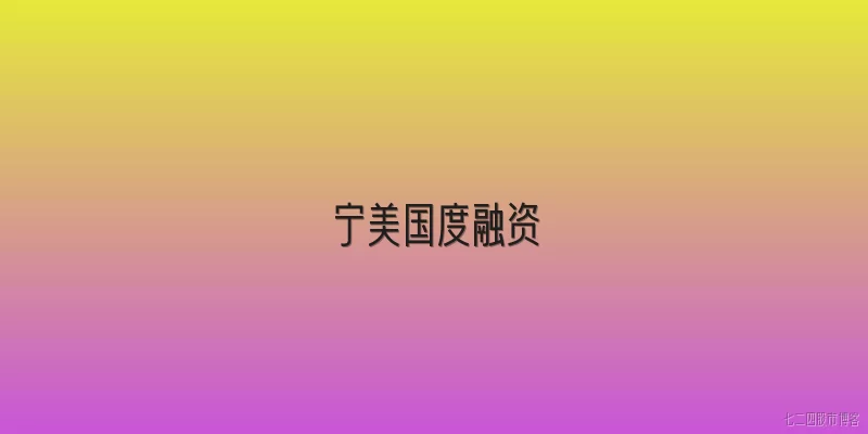 宁美国度融资