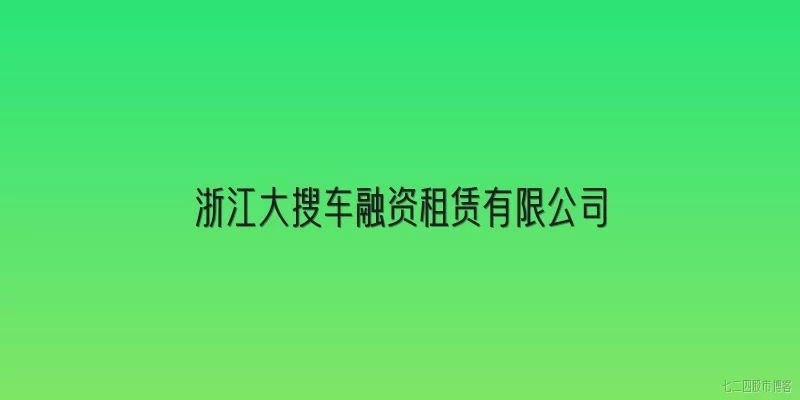 浙江大搜车融资租赁有限公司