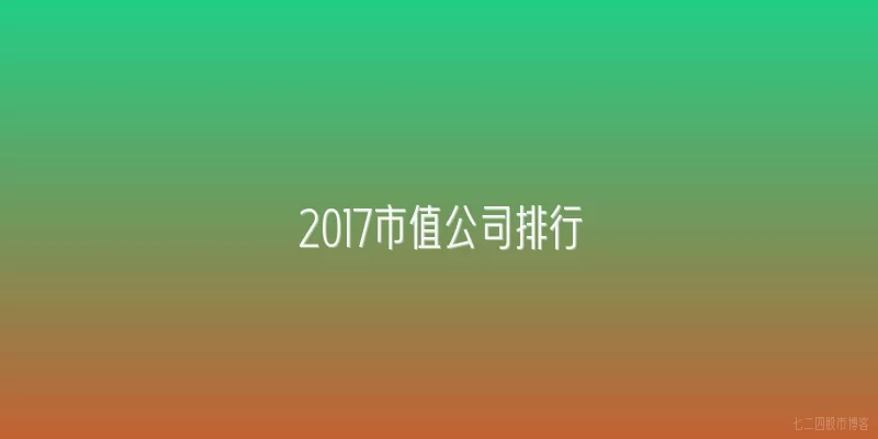 2017市值公司排行