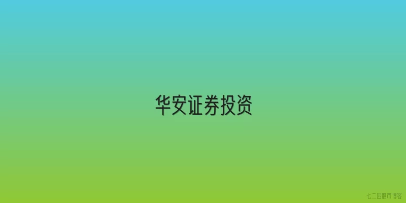 华安证券投资