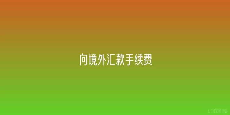 向境外汇款手续费