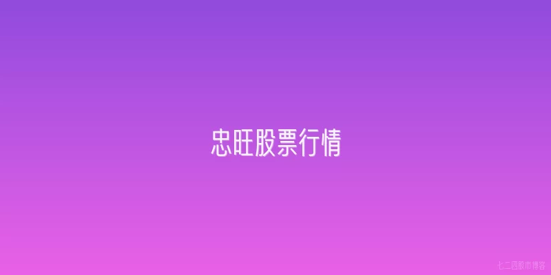 忠旺股票行情