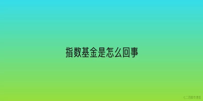 指数基金是怎么回事